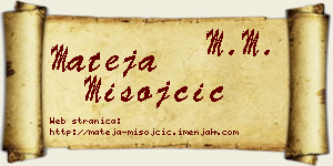Mateja Misojčić vizit kartica